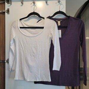 Two soft long sleeve tops